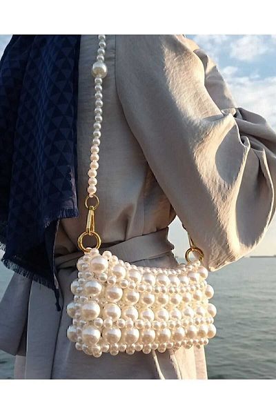 BEYBACO Pearl Bag - Pearl Bag - Pearl Bead Bag - Pearl Bead Bag