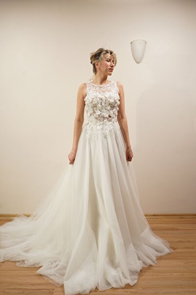 Dilek Moda Transparan Detaylı Gelinlik