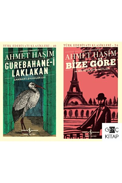 TÜRKİYE İŞ BANKASI KÜLTÜR YAYINLARI Ahmet Haşim 2 Kitap Set Bize Göre - Gureb...
