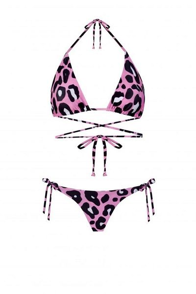 Nur Karaata Triangle Pink Leo Bikini