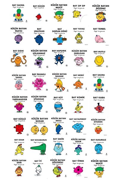 Doğan Çocuk Küçük Bay ve Bayanlar Serisi 40 Kitap Set