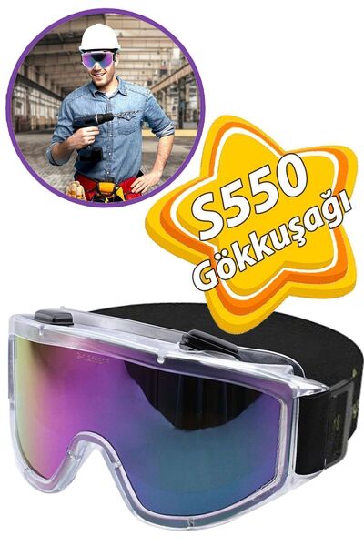GLASWEN Welding Protective Work Security Safety Goggle Glasses with Valve S550 Rainbow Products