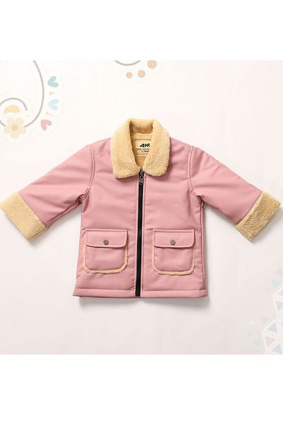 Go Veform Pink Leather Coat - Baby Girl and Child Avm2103