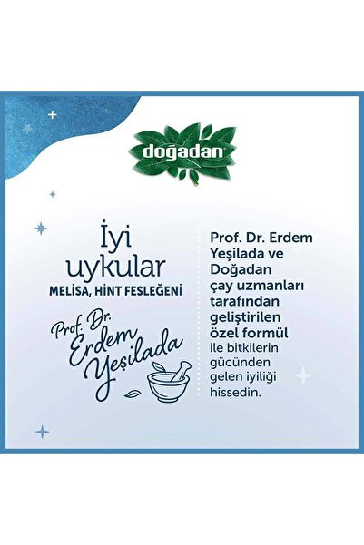 Doğadan Iyi Uykular Çayı Melisa Hint Fesleğeni Bardak Poşet 18'li X3 Adet
