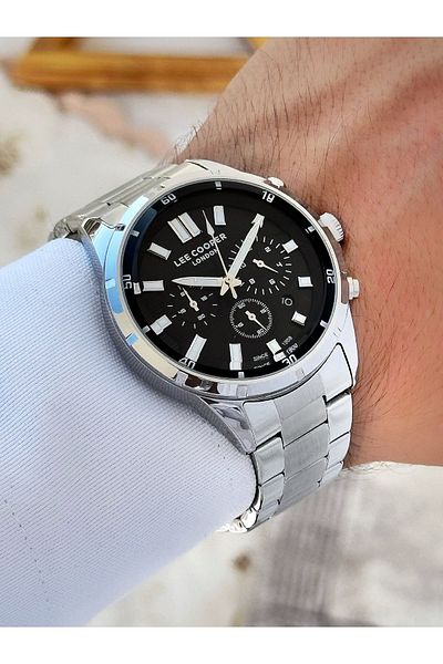 Lee Cooper 5 Atm Waterproof Steel Cord Men's Wrist Watch - Functions Active