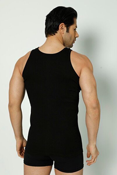 Yıldız Kardeşler 5 Ανδρικά εσώρουχα 100% βαμβακερά με φαρδιές τιράντες - Καμιζόλα (ριμπ-ριγέ)