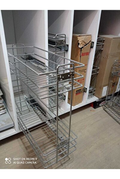 Genel Markalar Frenli 16 Lık Modül Yandan Teleskopik Raylı Mutfak Dolap Altı Şişelik (YAĞDANLIK)