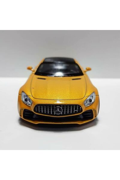 WELLY 1.36 ÖLÇEK WELLY MARKA LİSANSLI MERCEDES AMG GTR 12CM SARI RENK MODEL METAL ARABA