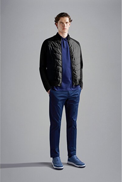 PAUL&SHARK MEN'S ZIPPED PULLOVER C.WWOOL