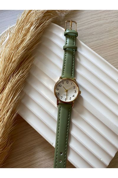QUARTZ Rubsey Minimal Vintage Women Wristwatch Retro Leather Band 1 Pcs