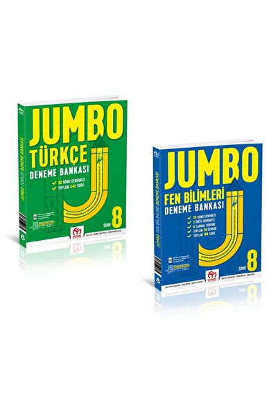 Model Eğitim Yayınları 8.Sınıf Jumbo Türkçe + Fen Bilimleri Deneme Bankası (2...
