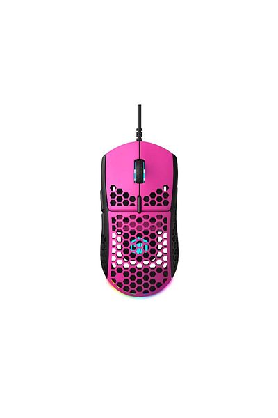 Gamertek ماوس الألعاب GM16 فائق الدقة وخفيف الوزن - لون التوت