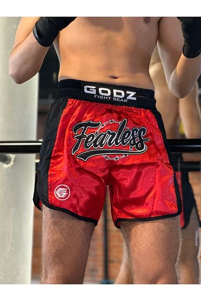 GODZ FIGHT GEAR Fearless Basic Kickboxing \ Muay Thai Shorts