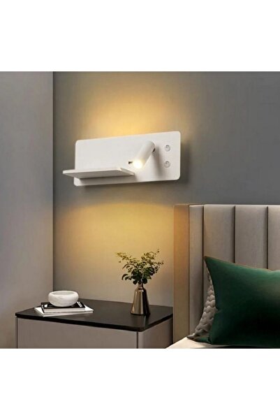 Genel Markalar Ekim Aydınlatma Yatak Başı Led Aplik Kablosuz Şarj Okuma Lamba...