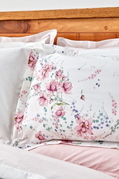 Karaca Home Dalila Pembe %100 Pamuk Çift Kişilik Nevresim Takımı