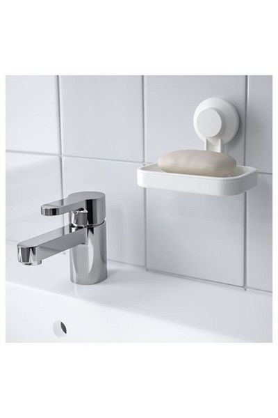IKEA Λευκή Βεντούζα Σαπουνάκι Μπάνιου - 14x10 εκ