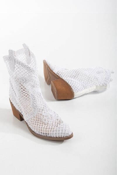 SEEM & BE Lotus Lace Fabric - letní západní kovbojské dámské boty