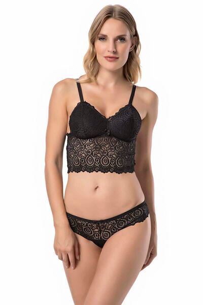 Koza 80169 Desteksiz Balensiz Braled Sütyen Takım Yeşil