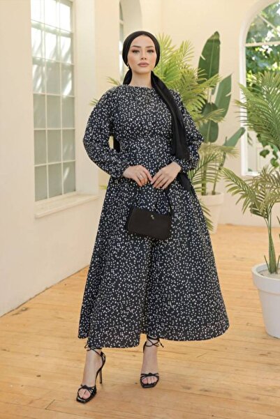 db didem butik Šaty hidžábu s dlouhými šaty s dlouhými šaty s dlouhým vzorem