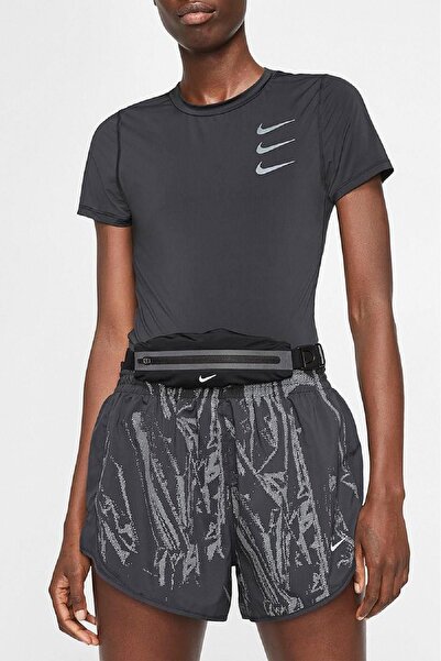 Nike Geantă subțire pentru talie, reflectorizantă, neagră, unisex, pentru ale...