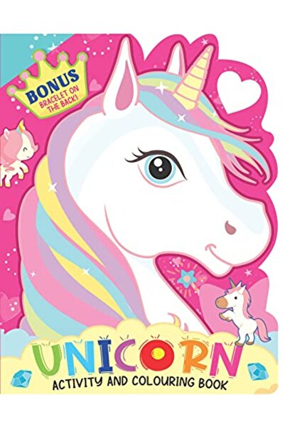dreamland كتاب تلوين وأنشطة يونيكورن، كتاب مقطوع على شكل حيوان