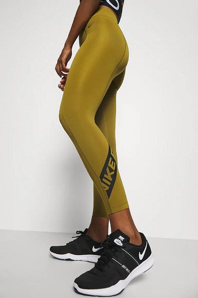 Nike Pro Tight Fit 7/8 Graphic Leggings Green Leggings