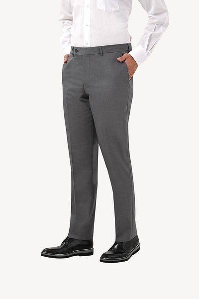 PANT POSİTİVE Ανδρικό καπνιστό μάλλινο ύφασμα - Regular Fit Παντελόνι 6878