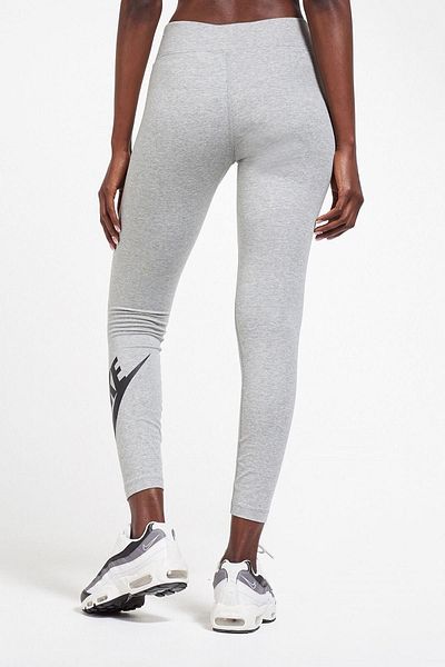 Nike Sportswear Club Leggings cu talie înaltă Leggings gri din bumbac cu talie înaltă