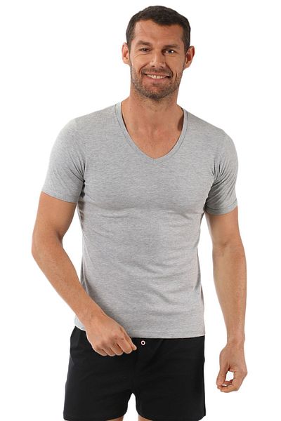ÖZKAN underwear Özkan 0273 Men's V-Neck Half Sleeve Cotton T-Shirt Undershirt