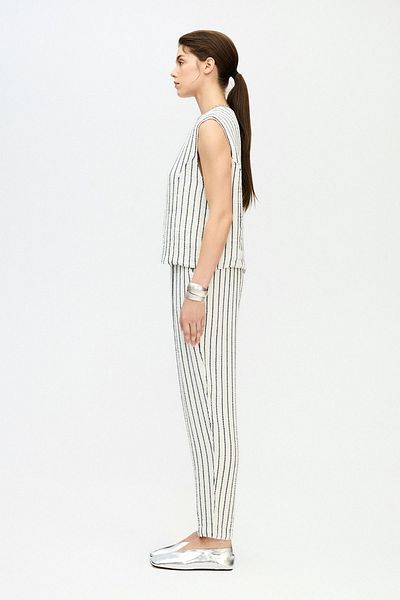 İKİKIZ Navy Blue Striped Vest Design