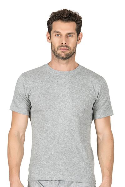 ÖZKAN underwear Özkan 0116 Men's Ribbed Flexible Comfortable Closed Collar Half Sleeve Athlete Undershirt