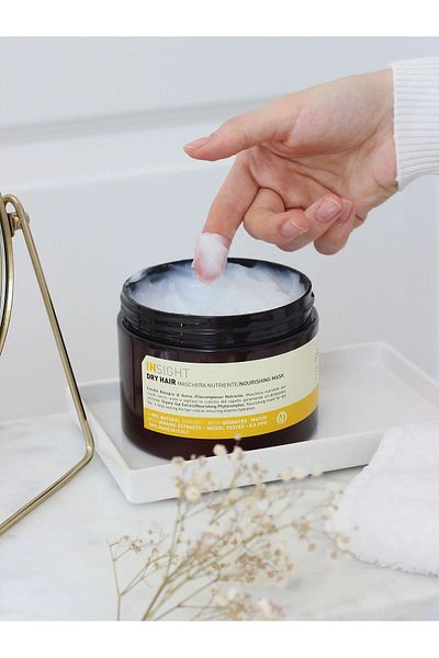 Insight Dry Hair Nourishing Mask for Dry Matte Hair 400 ml New Generation Glass Bottle