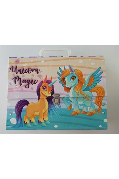 EMİR KIRTASİYE LİSANSLI LÜX Kulplu Tutmalı Metal Kilit Açma-Kapma Tuşlu Kız ANAOKULU KUTU ÇANTA