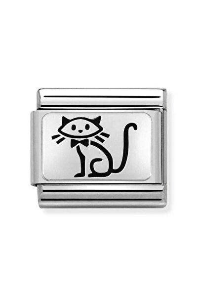 NOMİNATİON Composable Classic Oxydısed Plates 2 In Steel And 925 Silver (53_f...