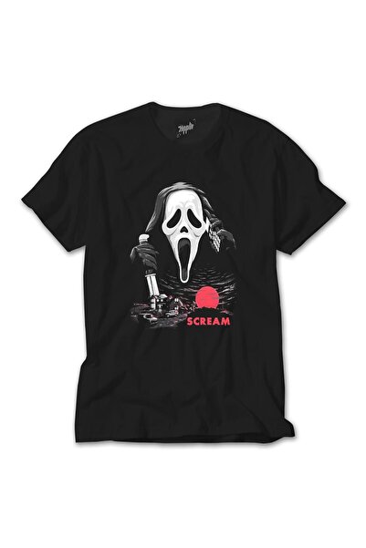 Butik تيشيرت سكريم تاون الأسود
