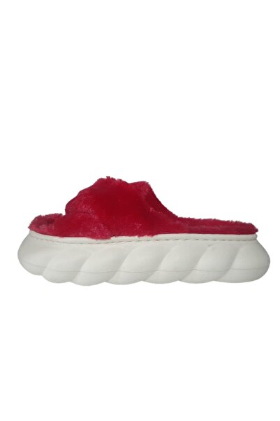 Akınal Bella Red Cross Model Plush Ultra Light Women's Slippers - Akb995-998