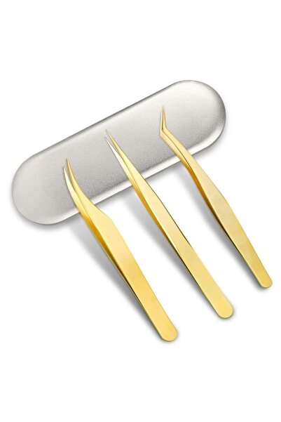 valkyrie Profesyonel 1. Sınıf Hassas Kaş Kirpik İpek Cımbız Seti - Antistatik Paslanmaz Kuaför Cımbızı