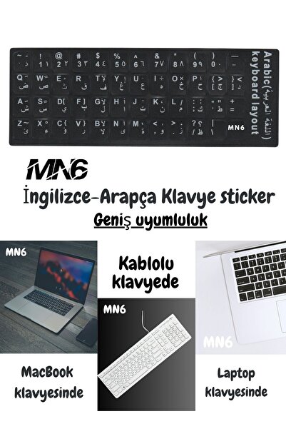 MN6 Map01 Arapça Klavye Etiketi-a Kalite/3 Adet/notebook Pc Uyumlu/arapça Klavye Sticker-arapça Klavye