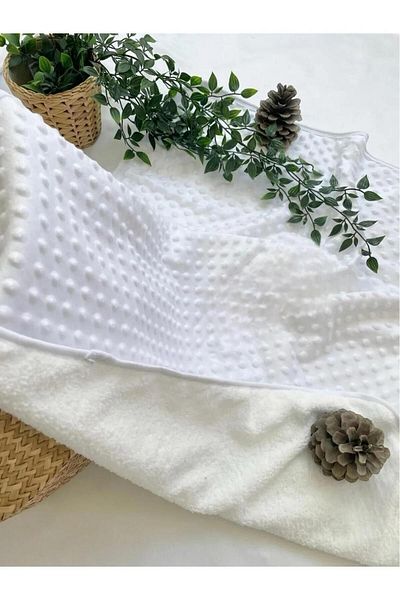 EYNA ANNE VE BEBEK TEKSTİL ÜRÜNLERİ Winter Fleece Welsoft Chickpea Baby Blanket - with Welsoft Inside