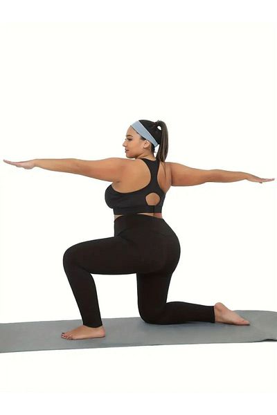 WOODROFFE Extra High Waist and Wide Belt Recovery Scuba Leggings - Women's Plus Size