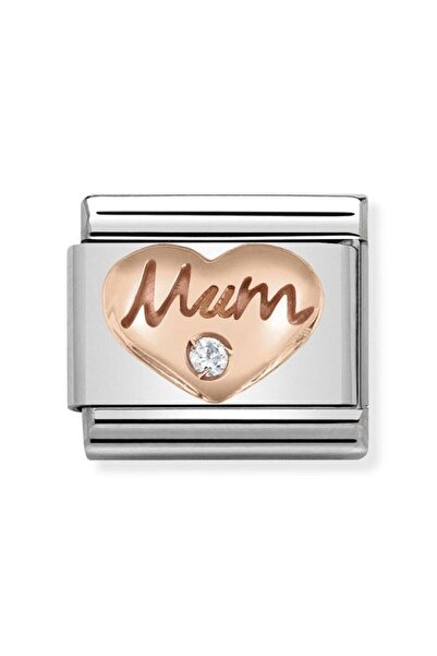 NOMİNATİON Composable Classic Dekoratif Link - Semboller - Anne Kalp - (10 MUM HEART) 9k Rose Altın
