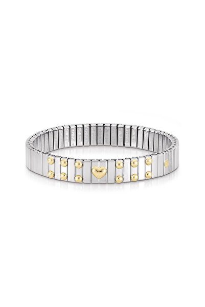 NOMİNATİON Extensıon Bracelet (m) In Stainless Steel With 18k Gold And 1 Symbol (005_heart)