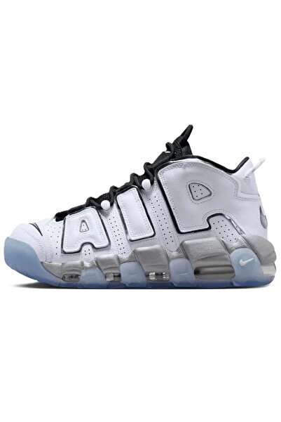 Nike Uptempo Air More Leather Sneaker Hakiki Deri Bilekli Spor Ayakkabı Beyaz