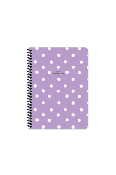 KESKİN COLOR A4 80 Yaprak Çizgili Plastik Kapaklı Spiralli Puantiye Defter (4...