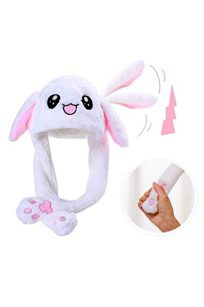Happy Rabbit Plush Rabbit Hat with Moving Ears