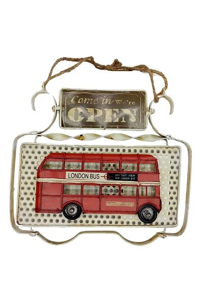 MNK Home London City Bus - Διακοσμητική μεταλλική πινακίδα πόρτας