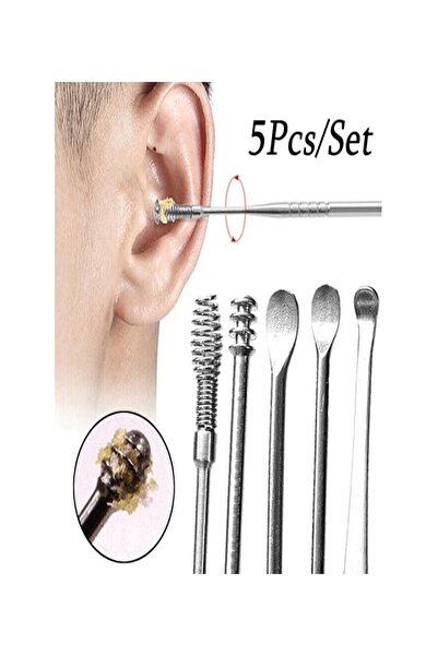 Genel Markalar Nanopro 5 Parça Kulak Temizleme Kronk Metal Kulakta Birikmiş K...