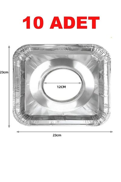 safestore 23*23 cm Square Stove Top Oil Protector Aluminum Plate - 10 Pcs