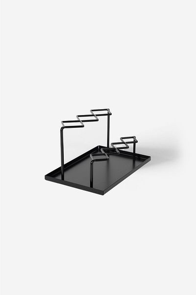 RARART Геометричен черен метален органайзер - Clark Desktop Pen and Brush Organizer