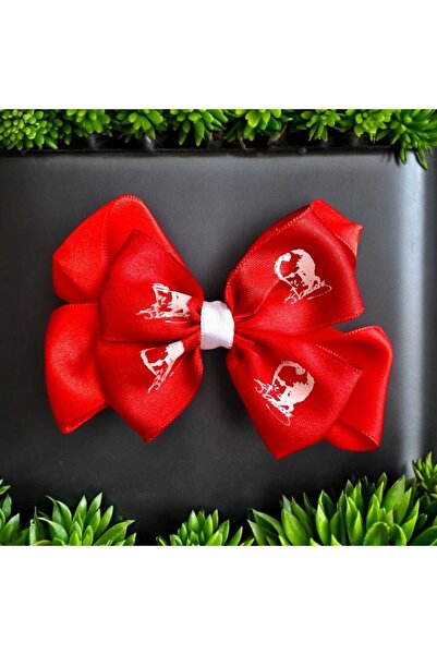 alsaccessories Agrafă de păr cu două straturi, roșie, dreaptă, cu portret și ...